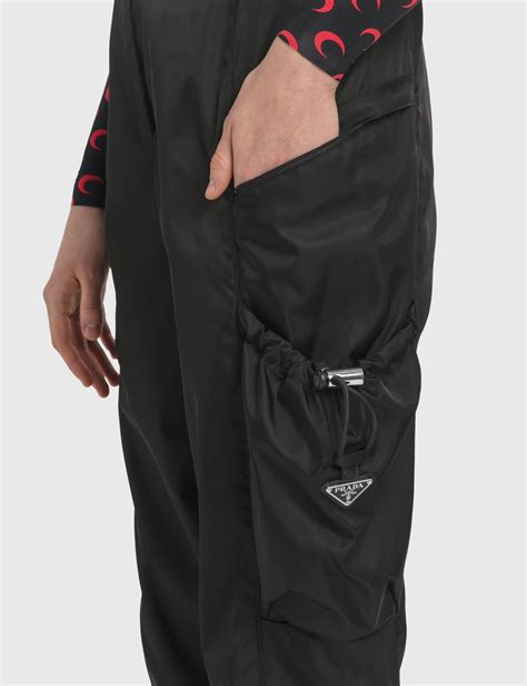 prada pantaloni nylon|Black Re.